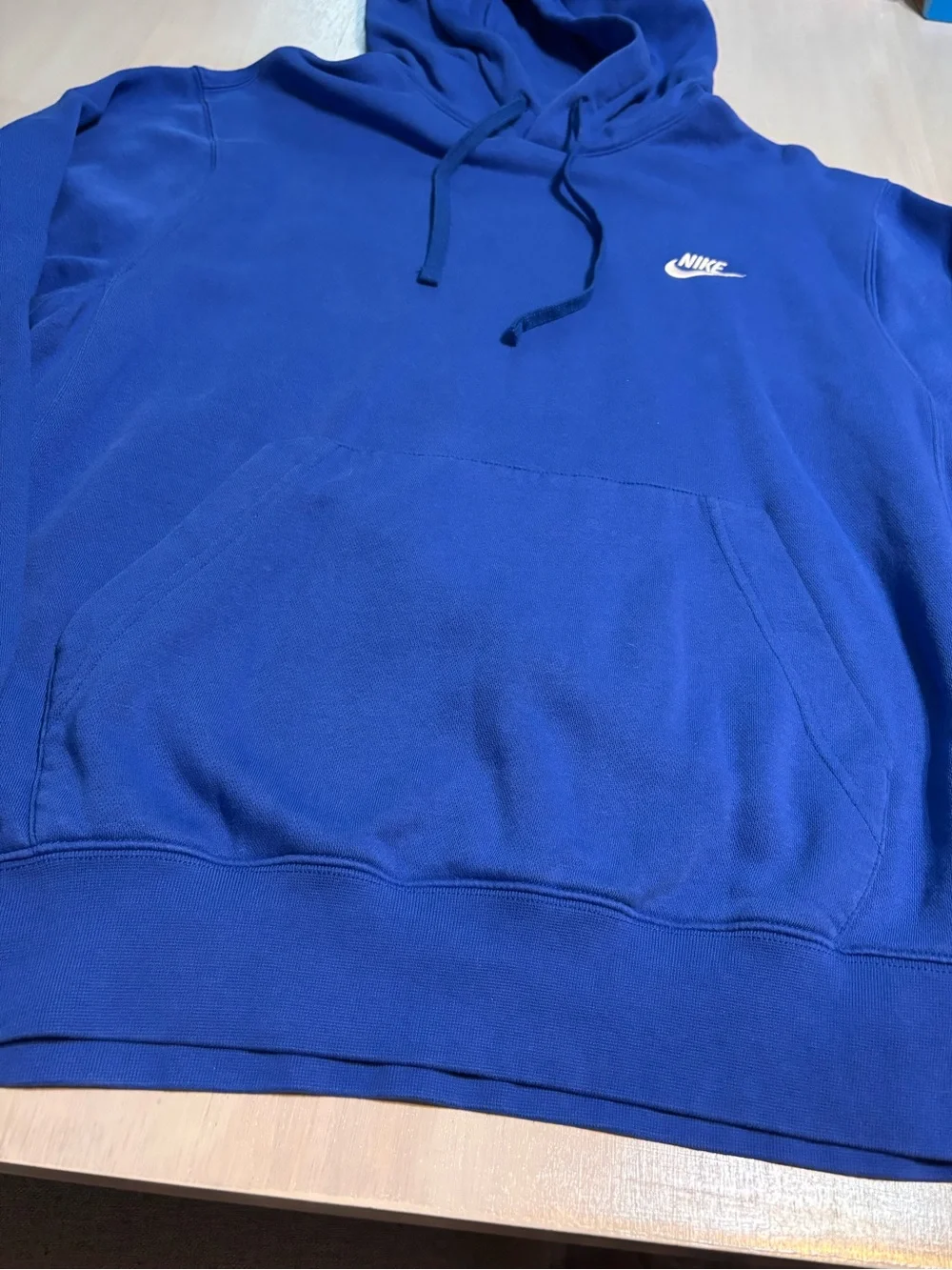 Nike Royal Blue Hooded Sweatshirt Unisex Womens Mens Size Medium